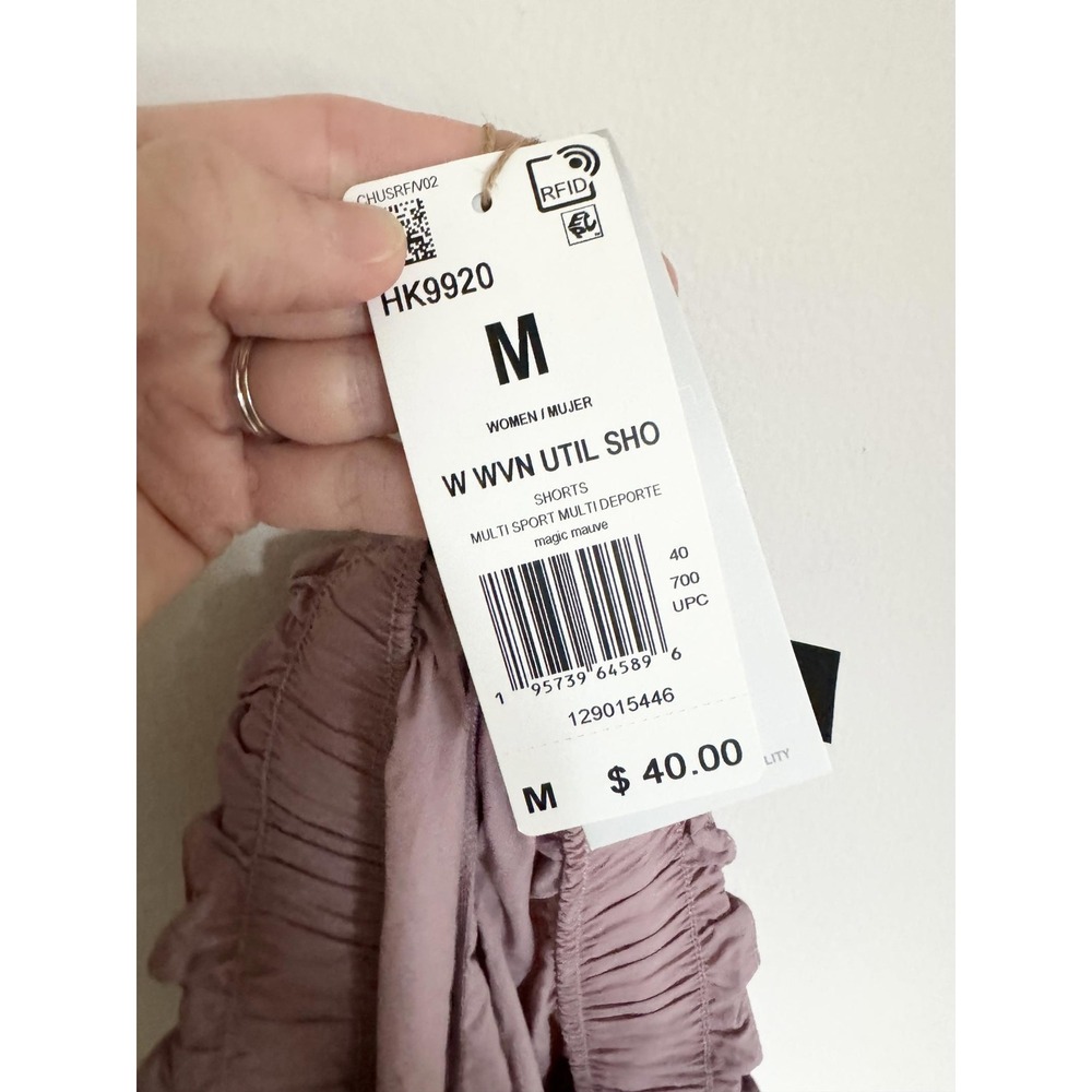 Adidas Women Magic Mauve W Wvn Util Sho Shorts Size M - Picture 6 of 8